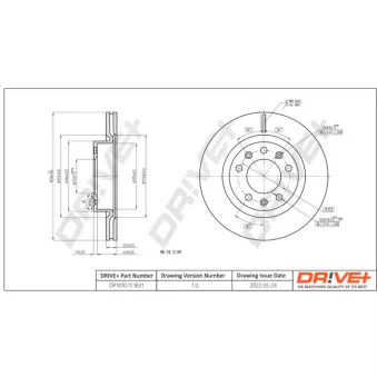 Jeu de 2 disques de frein avant Dr!ve+ DP1010.11.1631