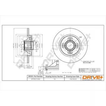 Jeu de 2 disques de frein arrière Dr!ve+ DP1010.11.1650