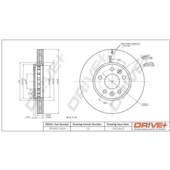 Jeu de 2 disques de frein avant Dr!ve+ DP1010.11.1654