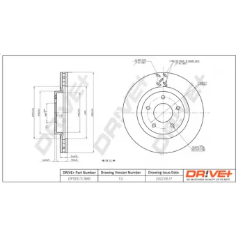 Jeu de 2 disques de frein avant Dr!ve+ DP1010.11.1660