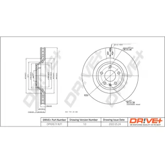 Jeu de 2 disques de frein avant Dr!ve+ DP1010.11.1671