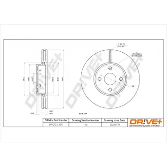 Jeu de 2 disques de frein avant Dr!ve+ DP1010.11.1677