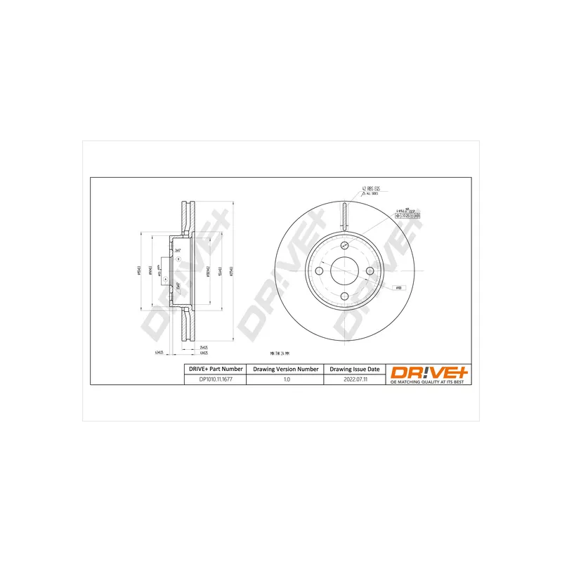 Jeu de 2 disques de frein avant Dr!ve+ DP1010.11.1677