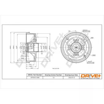 Tambour de frein Dr!ve+ DP1010.11.1698