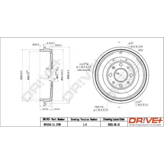 Tambour de frein Dr!ve+ DP1010.11.1708