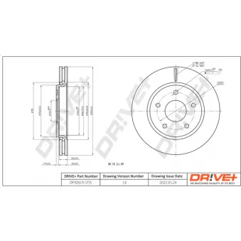 Jeu de 2 disques de frein avant Dr!ve+ DP1010.11.1713