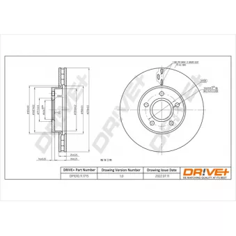 Jeu de 2 disques de frein avant Dr!ve+ DP1010.11.1715