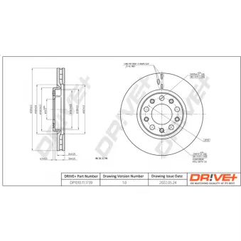 Jeu de 2 disques de frein avant Dr!ve+ DP1010.11.1739