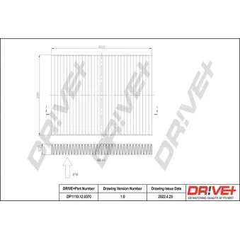Filtre, air de l'habitacle Dr!ve+ DP1110.12.0370