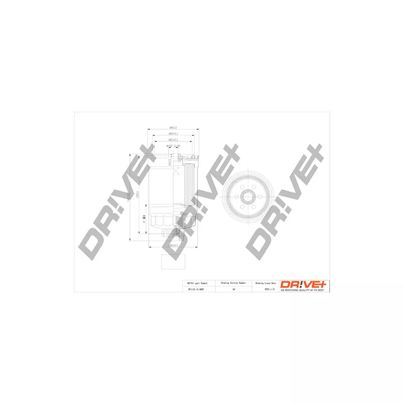 Filtre à carburant Dr!ve+ DP1110.13.0087