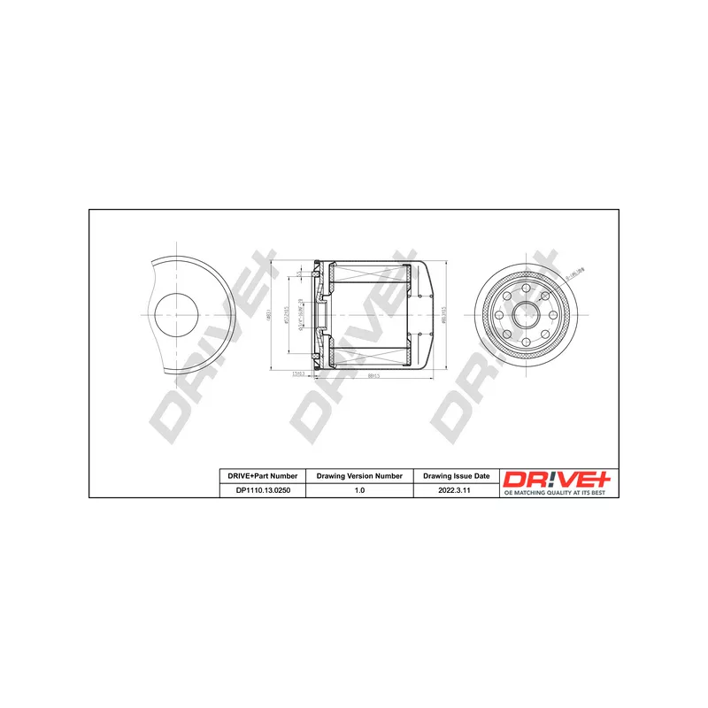 Filtre à carburant Dr!ve+ DP1110.13.0250