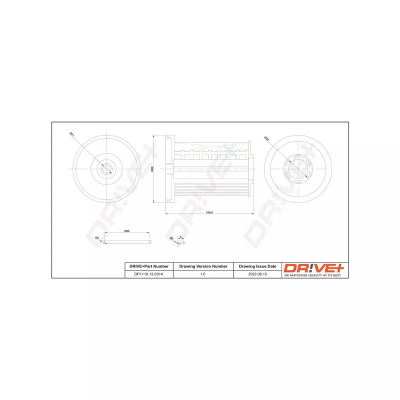 Filtre à carburant Dr!ve+ DP1110.13.0314