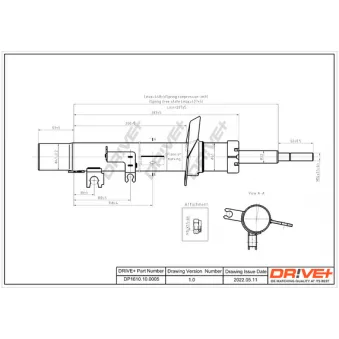 Amortisseur avant gauche Dr!ve+ DP1610.10.0005