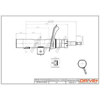Amortisseur avant gauche Dr!ve+ DP1610.10.0015