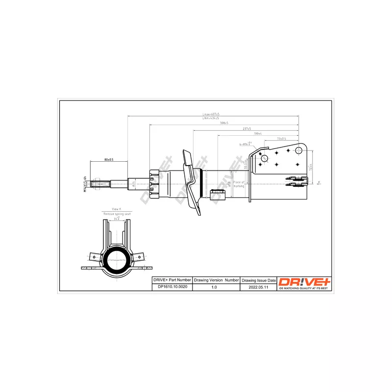 Jeu de 2 amortisseurs avant Dr!ve+ DP1610.10.0020