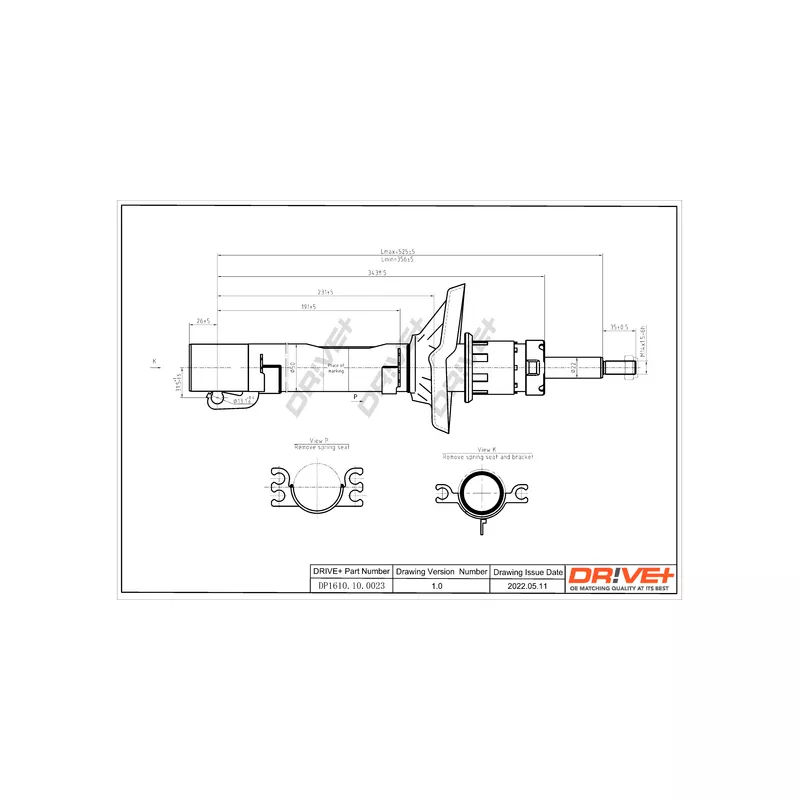 Jeu de 2 amortisseurs avant Dr!ve+ DP1610.10.0023