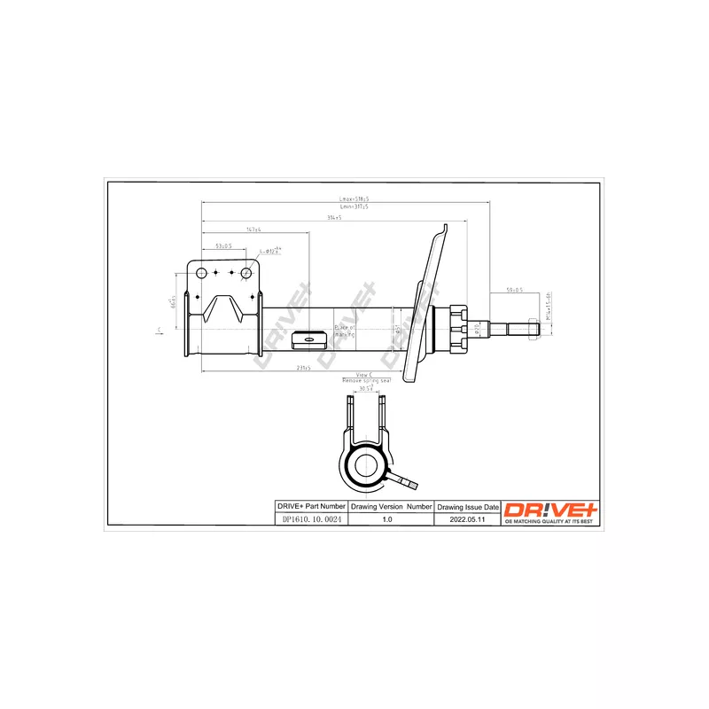 Amortisseur avant gauche Dr!ve+ DP1610.10.0024