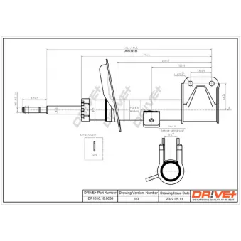 Amortisseur avant droit Dr!ve+ DP1610.10.0036
