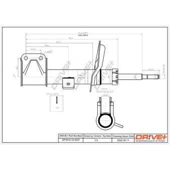 Amortisseur avant gauche Dr!ve+ DP1610.10.0037