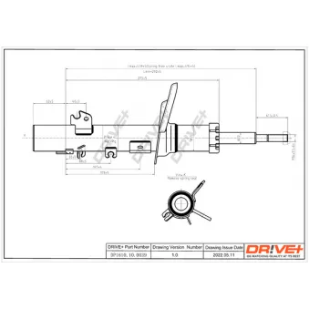 Amortisseur avant gauche Dr!ve+ DP1610.10.0039