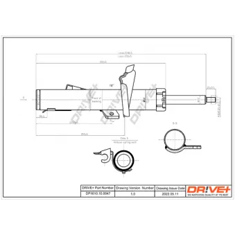 Amortisseur avant gauche Dr!ve+ DP1610.10.0047