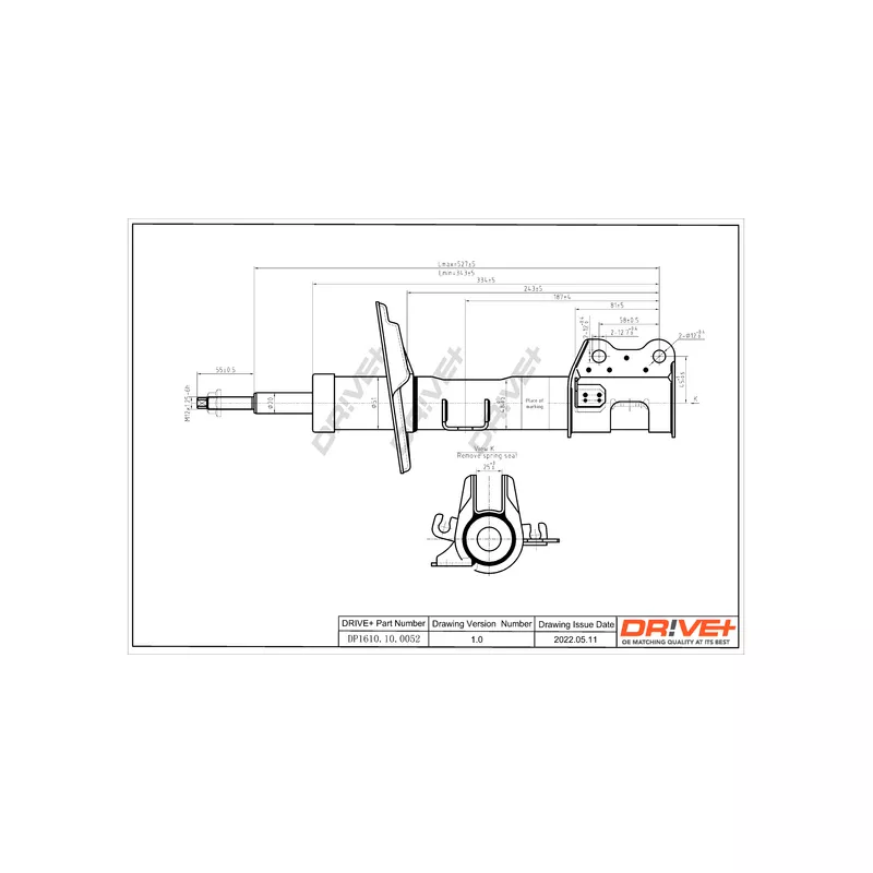 Amortisseur avant droit Dr!ve+ DP1610.10.0052