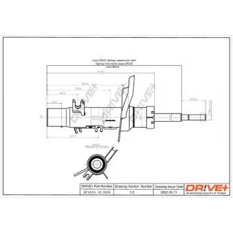 Amortisseur avant gauche Dr!ve+ DP1610.10.0056