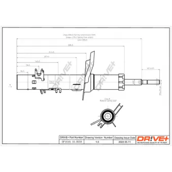 Amortisseur avant gauche Dr!ve+ DP1610.10.0058