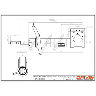 Amortisseur avant droit Dr!ve+ DP1610.10.0060