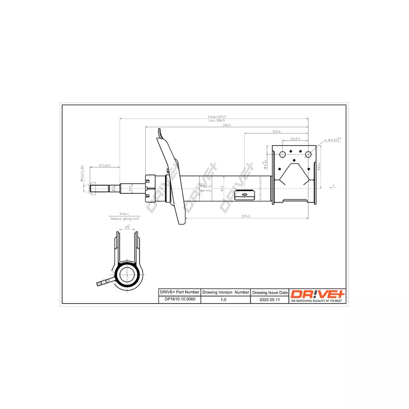 Amortisseur avant droit Dr!ve+ DP1610.10.0060