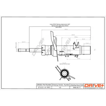 Amortisseur avant droit Dr!ve+ DP1610.10.0062