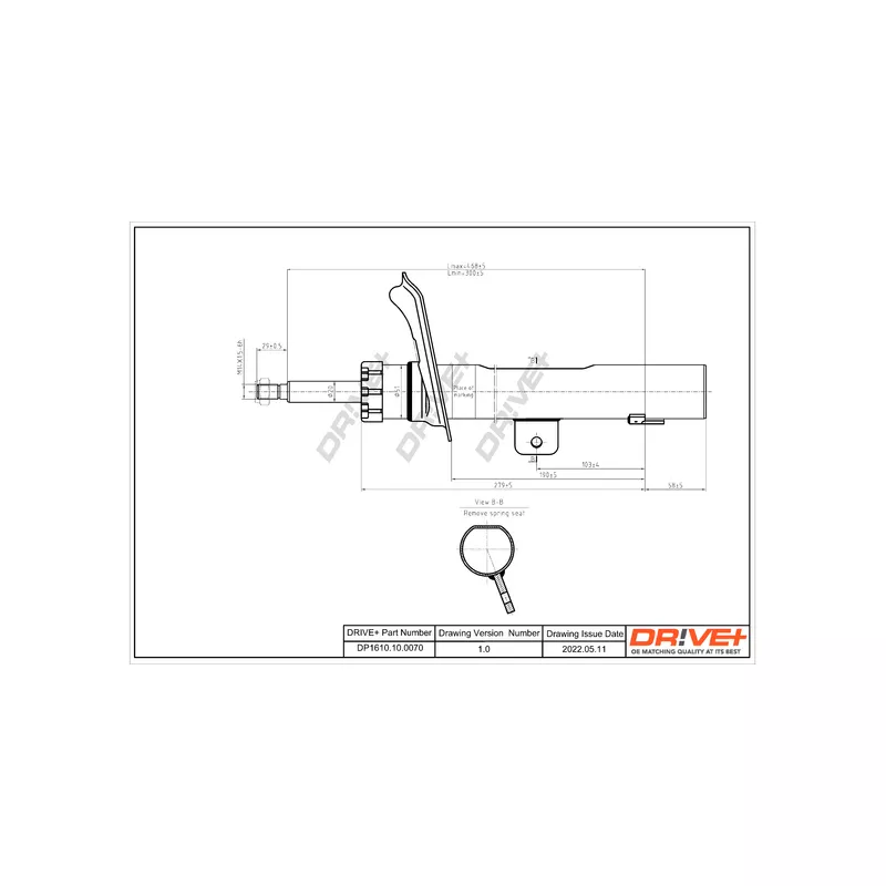 Amortisseur avant gauche Dr!ve+ DP1610.10.0070