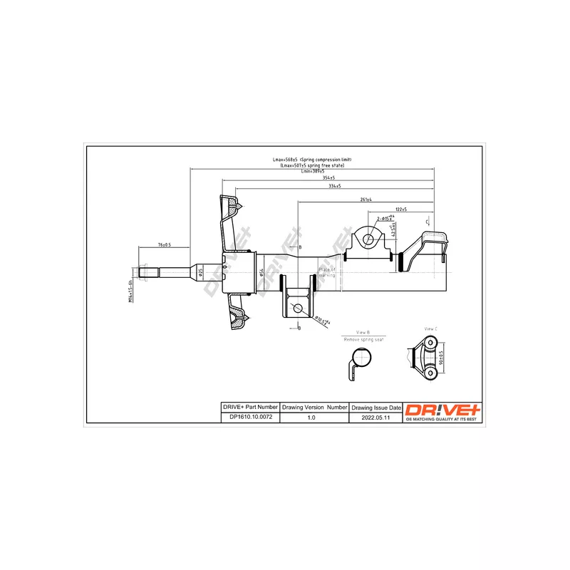 Jeu de 2 amortisseurs avant Dr!ve+ DP1610.10.0072