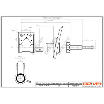 Amortisseur avant gauche Dr!ve+ DP1610.10.0078