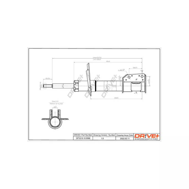 Jeu de 2 amortisseurs avant Dr!ve+ DP1610.10.0086