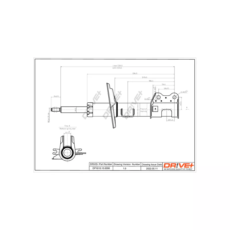 Amortisseur avant droit Dr!ve+ DP1610.10.0090