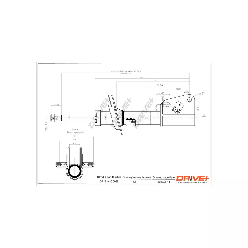 Jeu de 2 amortisseurs avant Dr!ve+ DP1610.10.0092
