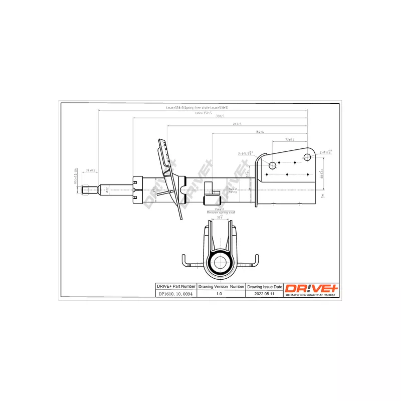 Jeu de 2 amortisseurs avant Dr!ve+ DP1610.10.0094