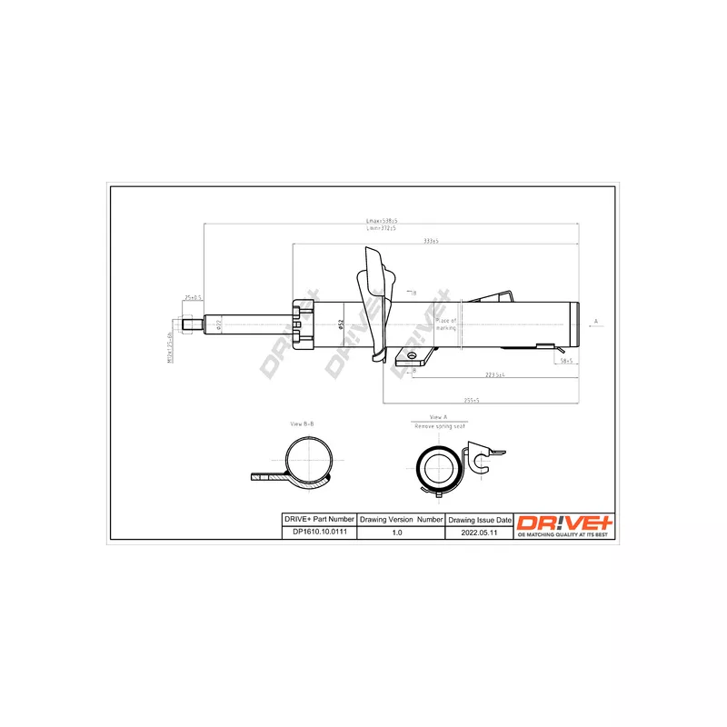 Amortisseur avant droit Dr!ve+ DP1610.10.0111
