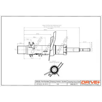 Amortisseur avant gauche Dr!ve+ DP1610.10.0114
