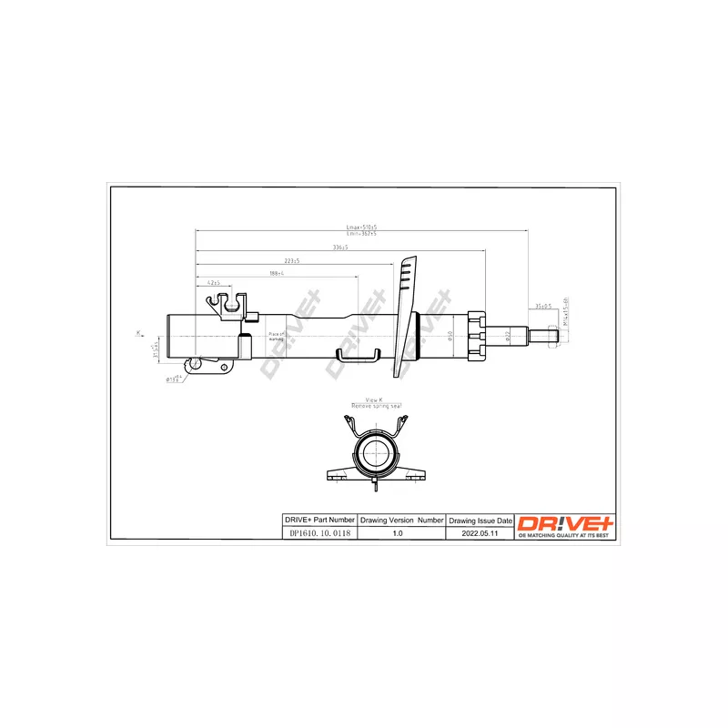 Jeu de 2 amortisseurs avant Dr!ve+ DP1610.10.0118
