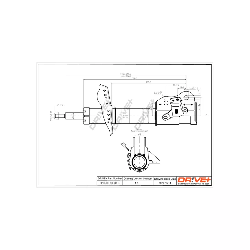 Amortisseur avant droit Dr!ve+ DP1610.10.0119