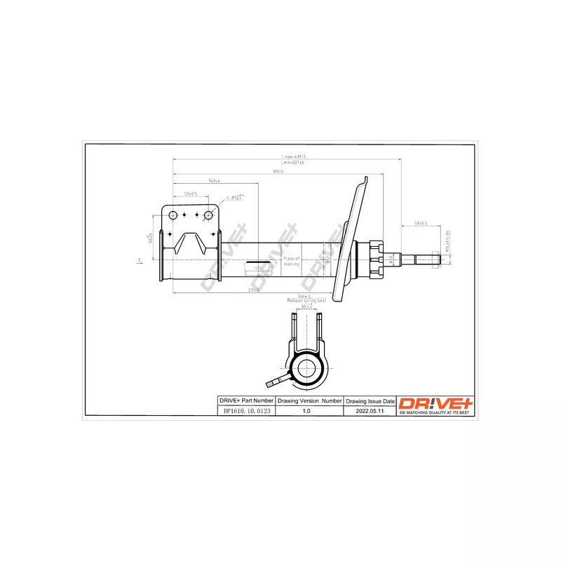 Amortisseur avant droit Dr!ve+ DP1610.10.0123