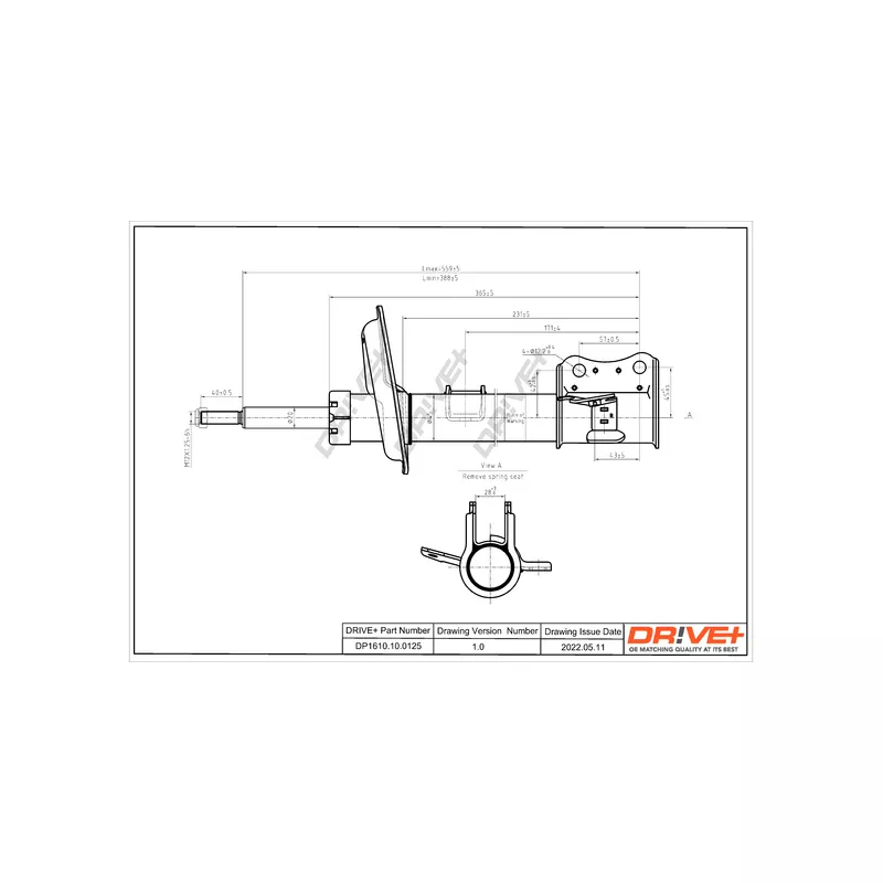 Amortisseur avant droit Dr!ve+ DP1610.10.0125