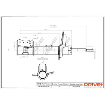 Amortisseur avant gauche Dr!ve+ DP1610.10.0126