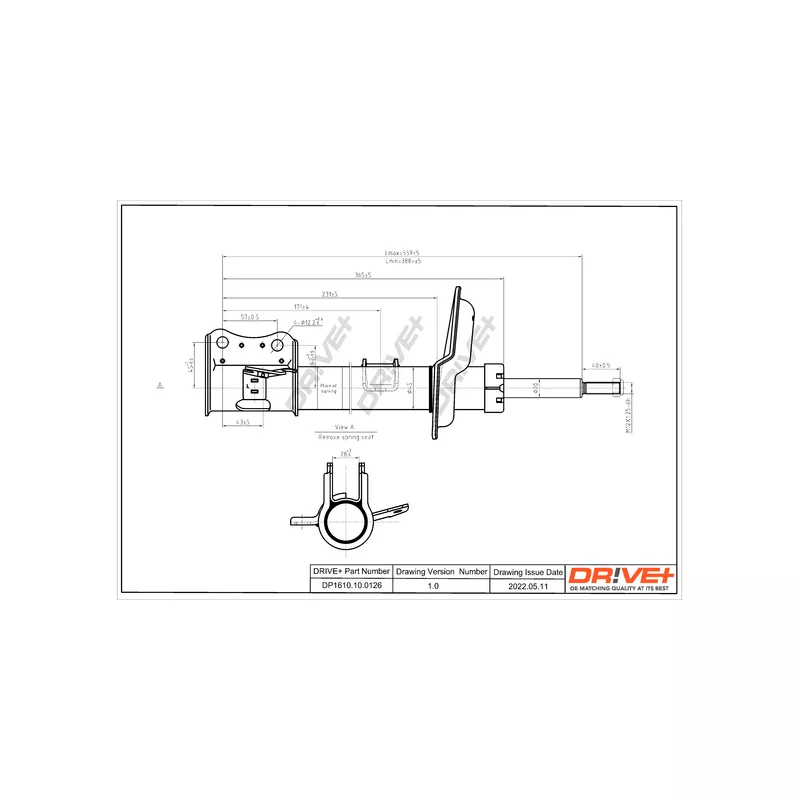 Amortisseur avant gauche Dr!ve+ DP1610.10.0126