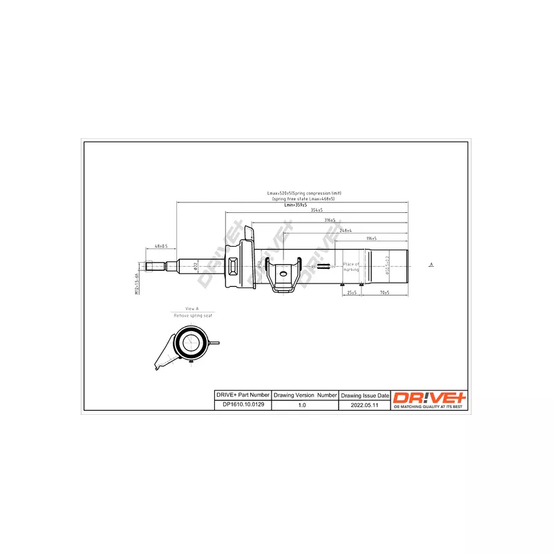 Amortisseur avant droit Dr!ve+ DP1610.10.0129