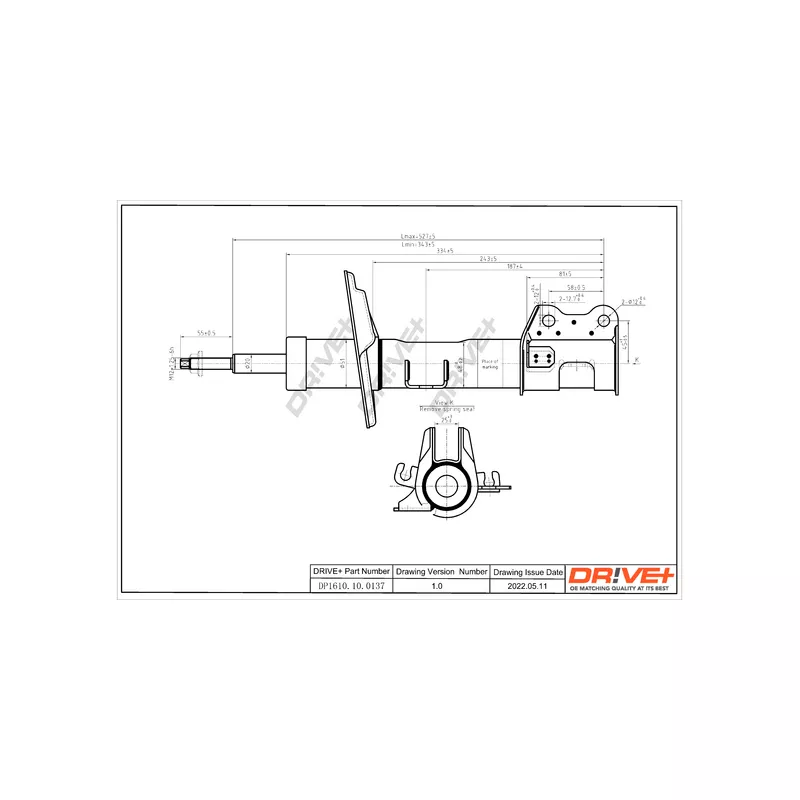 Amortisseur avant droit Dr!ve+ DP1610.10.0137