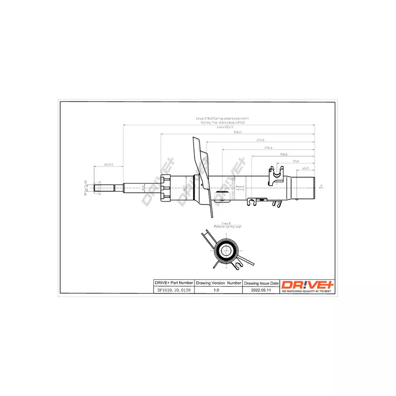 Amortisseur avant droit Dr!ve+ DP1610.10.0139