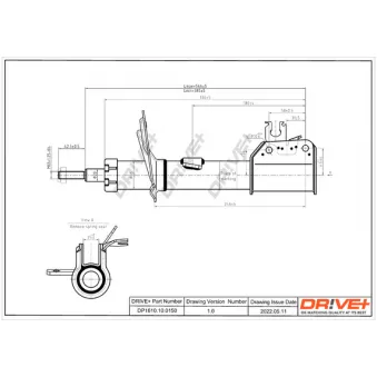 Amortisseur avant gauche Dr!ve+ DP1610.10.0150